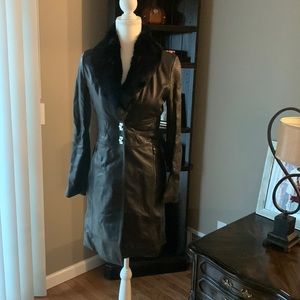 Kennet Cole Leather Coat